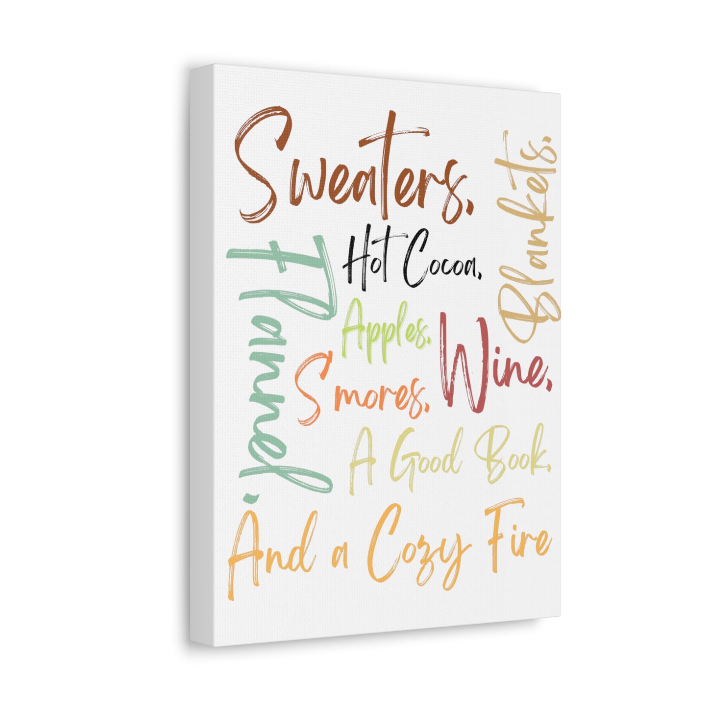 Fall Themed Satin Canvas, Stretched