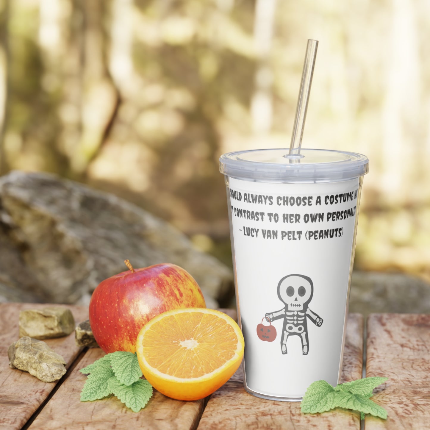 Plastic Tumbler with Straw