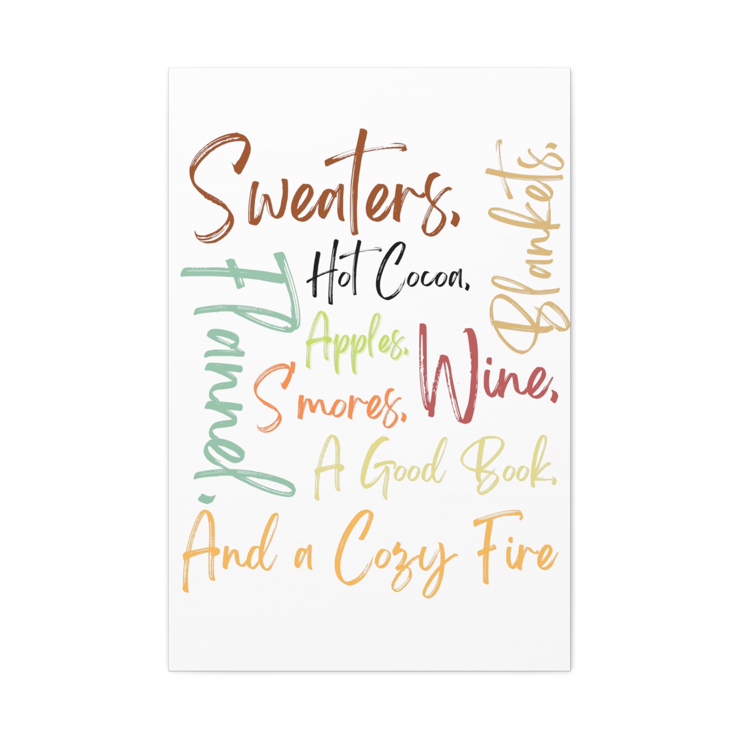 Fall Themed Satin Canvas, Stretched