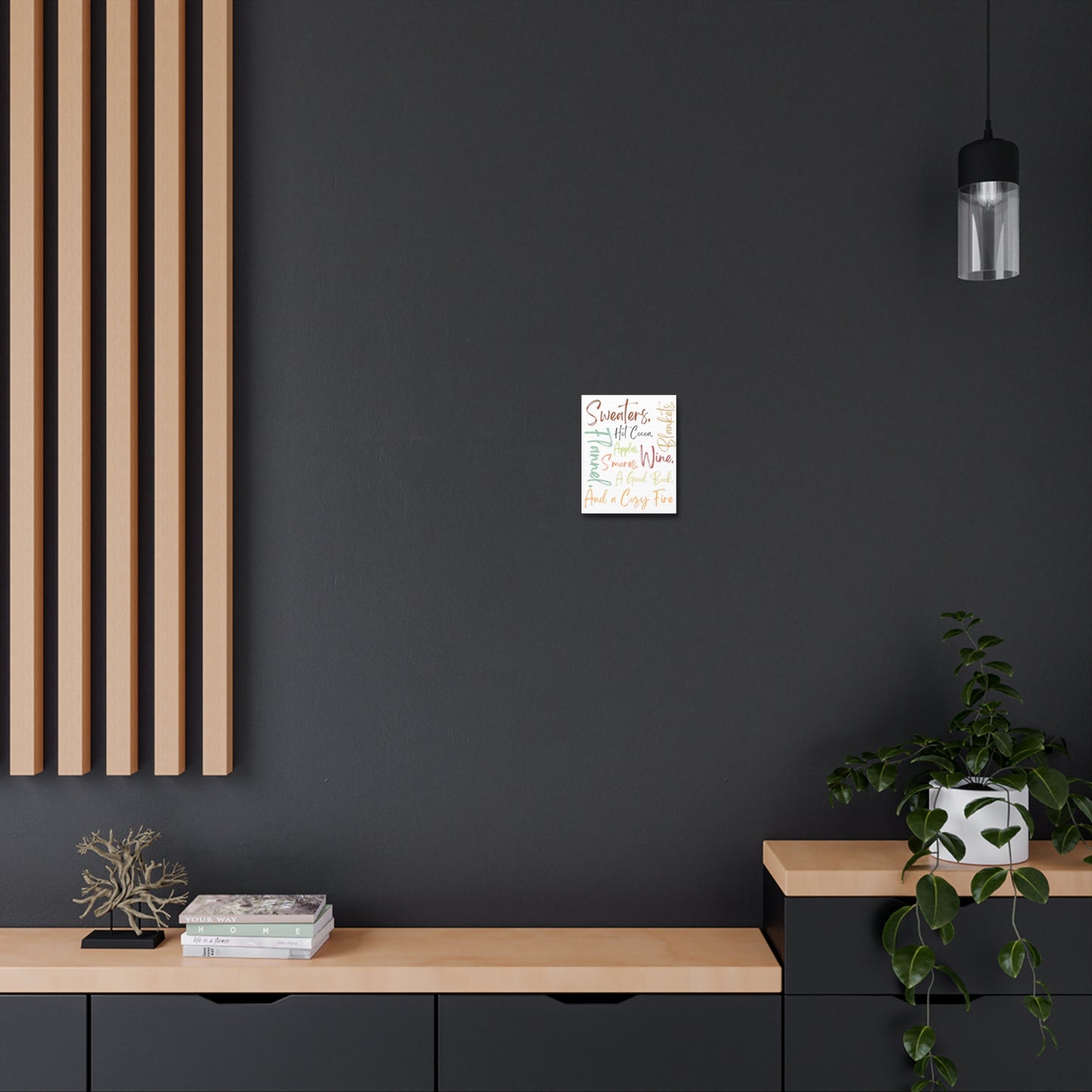 Fall Themed Satin Canvas, Stretched