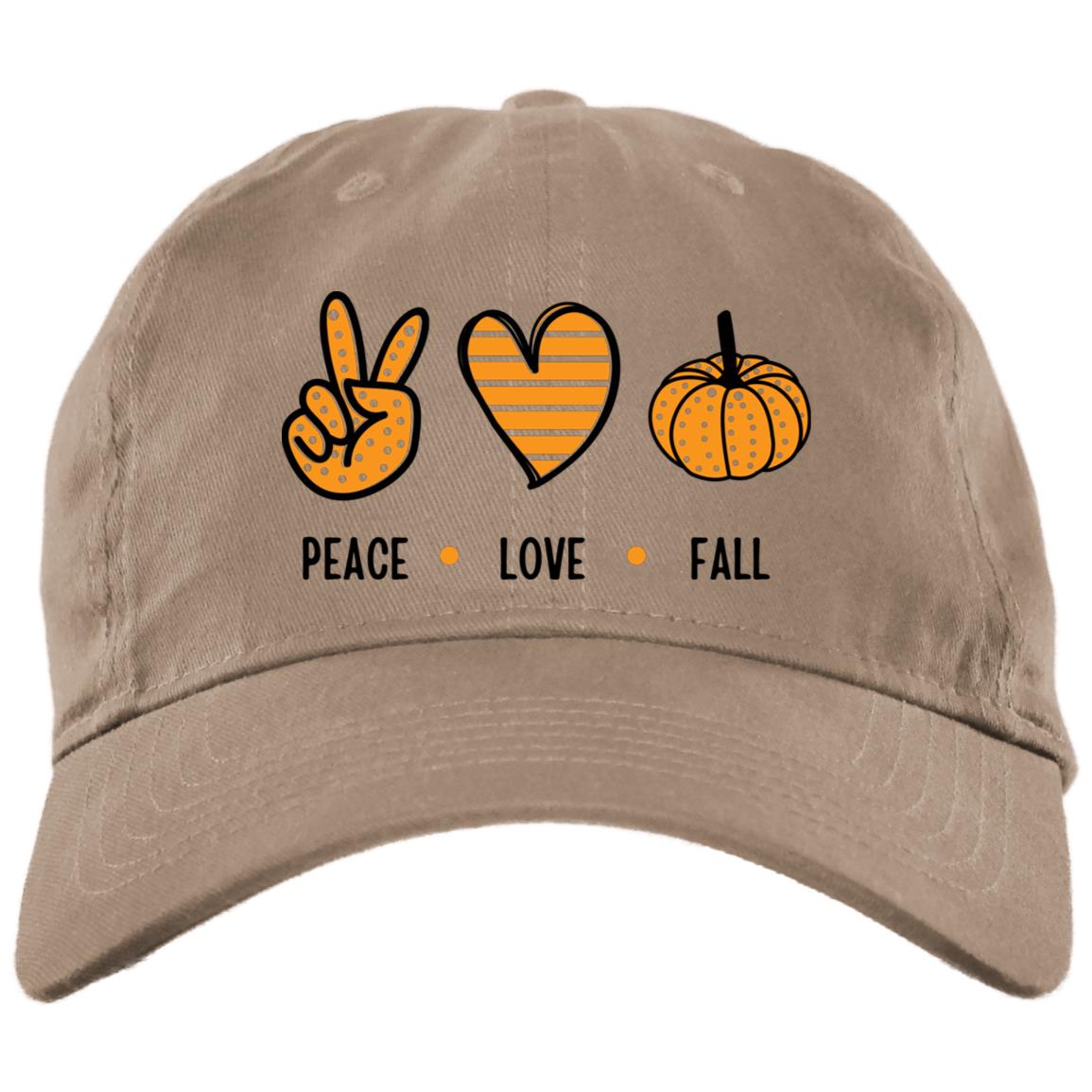 Peace, Love, Fall T Shirt Peace Love Fall Brushed Twill Unstructured Dad Cap