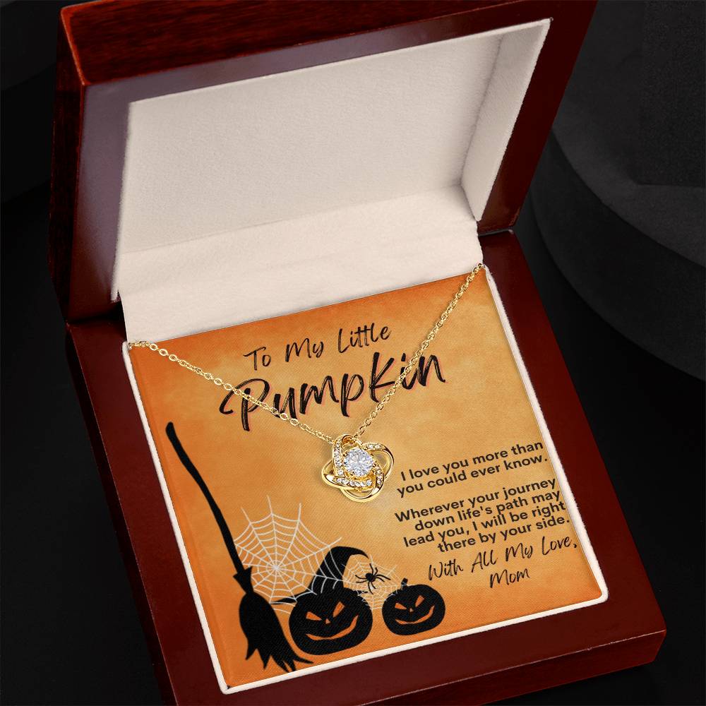 To My Little Pumpkin - Love Knot Necklace - With All My Love Mom