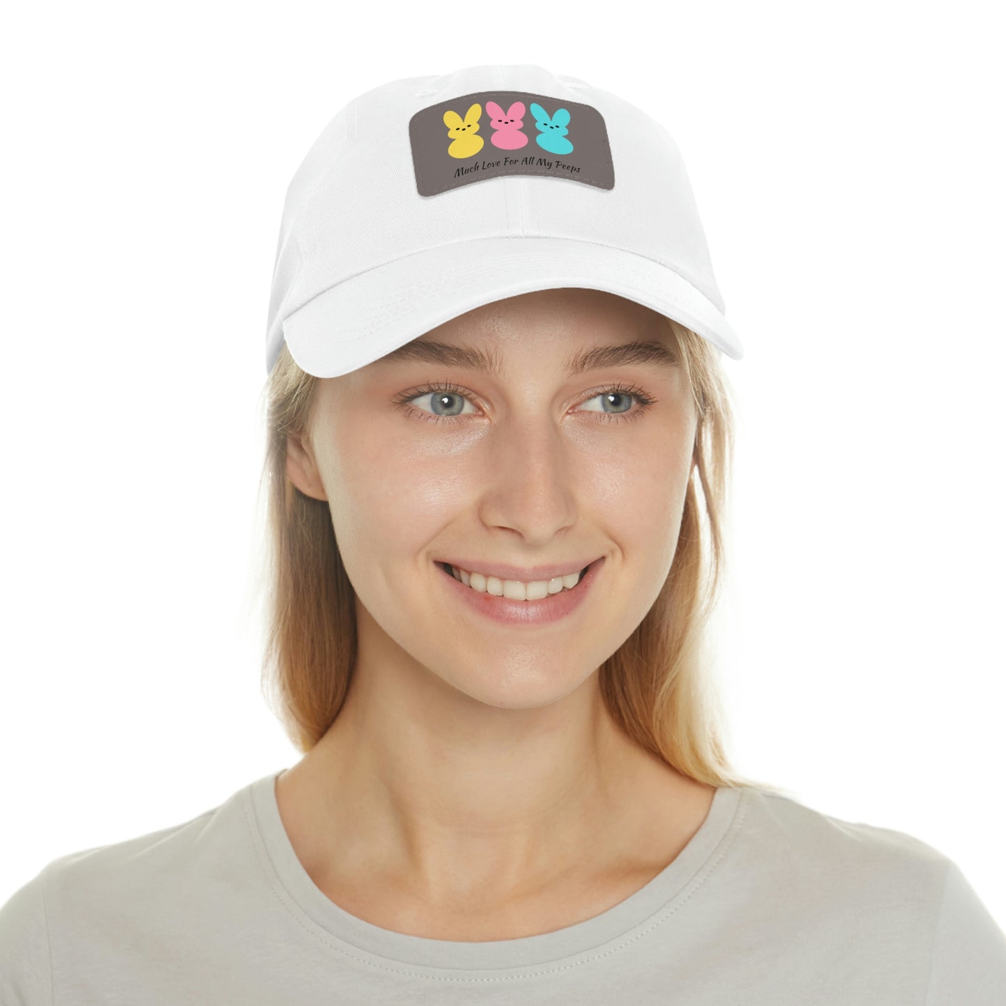 Much Love For All My Peeps Leather Patch Hat