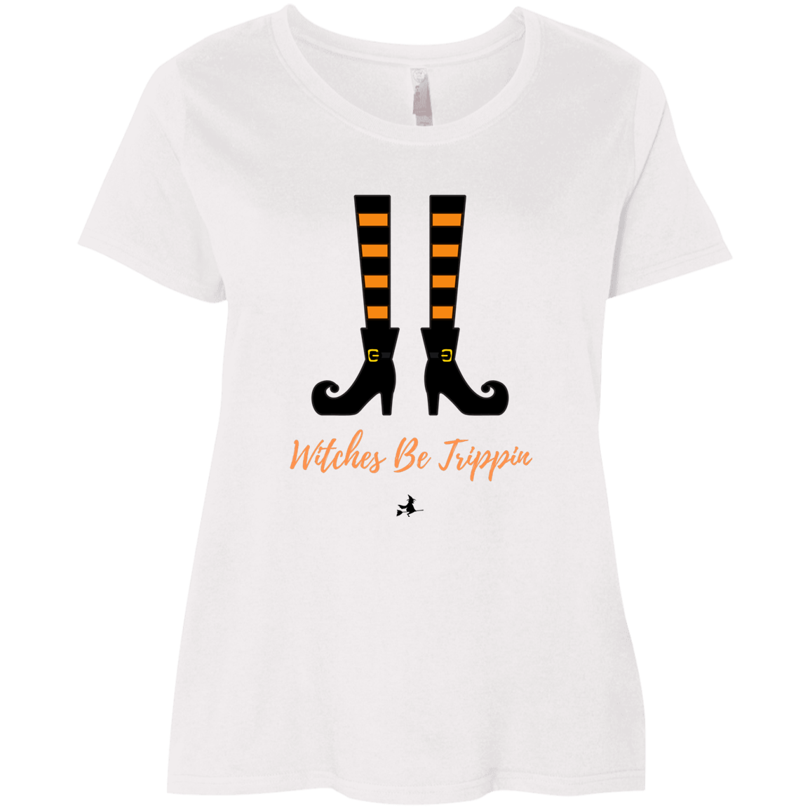 Witches Be Trippin' - Ladies' Curvy Halloween T-Shirt