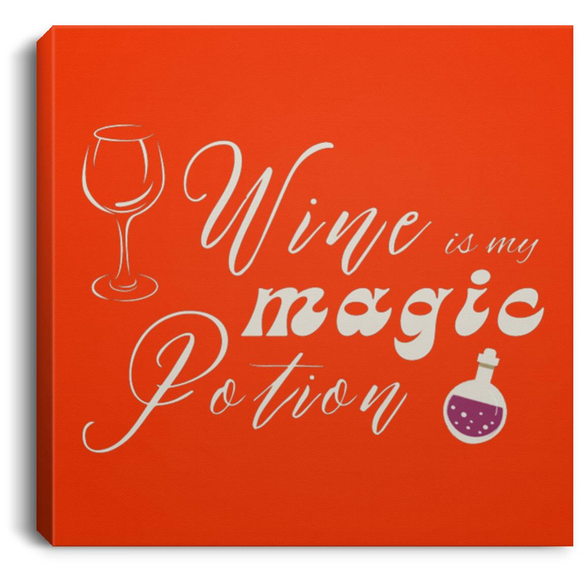 Wine is my magic potion 8x8 canvas Wine Is My Magic Potion 8x8 Halloween Canvas