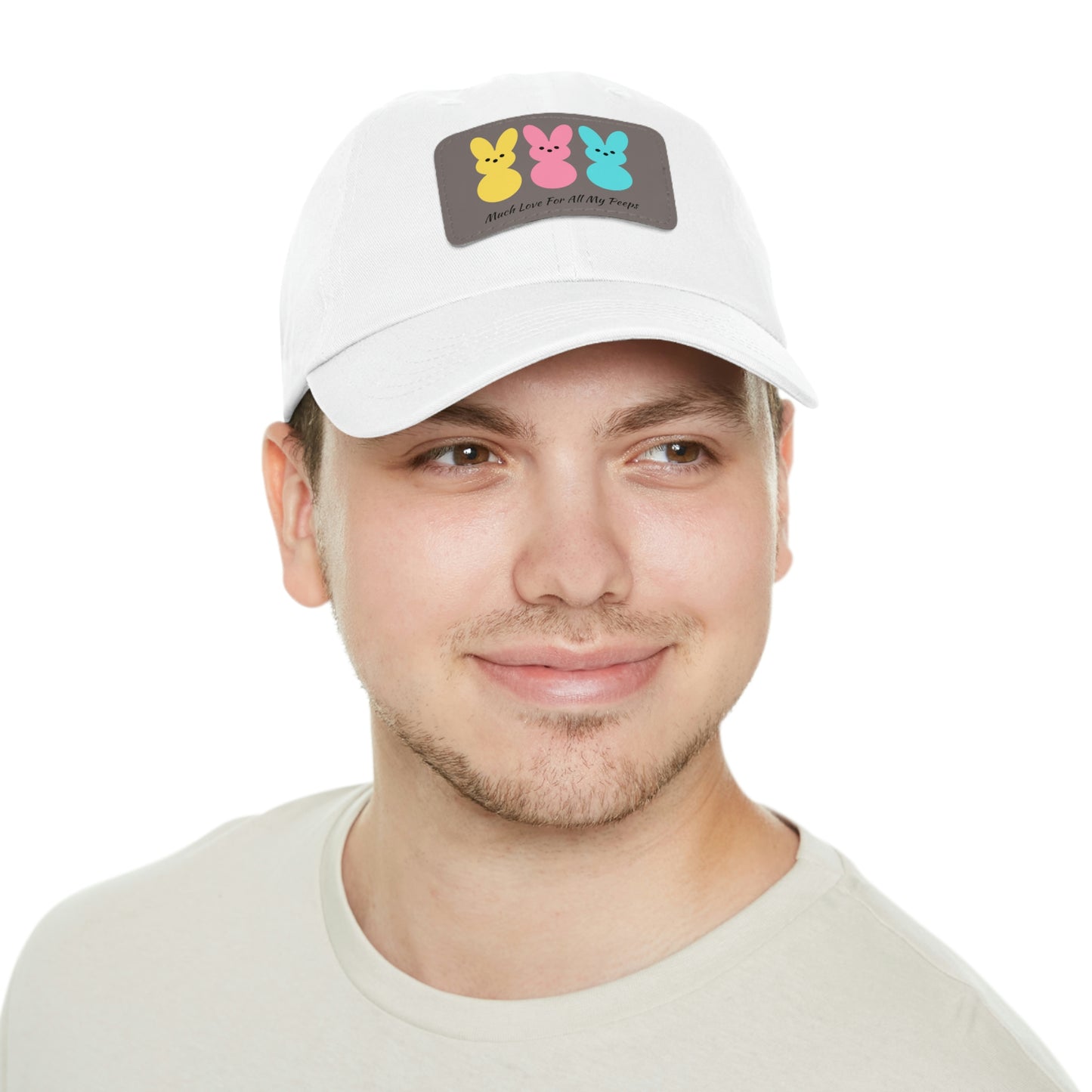 Much Love For All My Peeps Leather Patch Hat