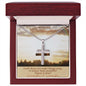 To Our Amazing Granddaughter - Faith Does Not Make Things Easy, It makes them possible - Stainless Cross Necklace