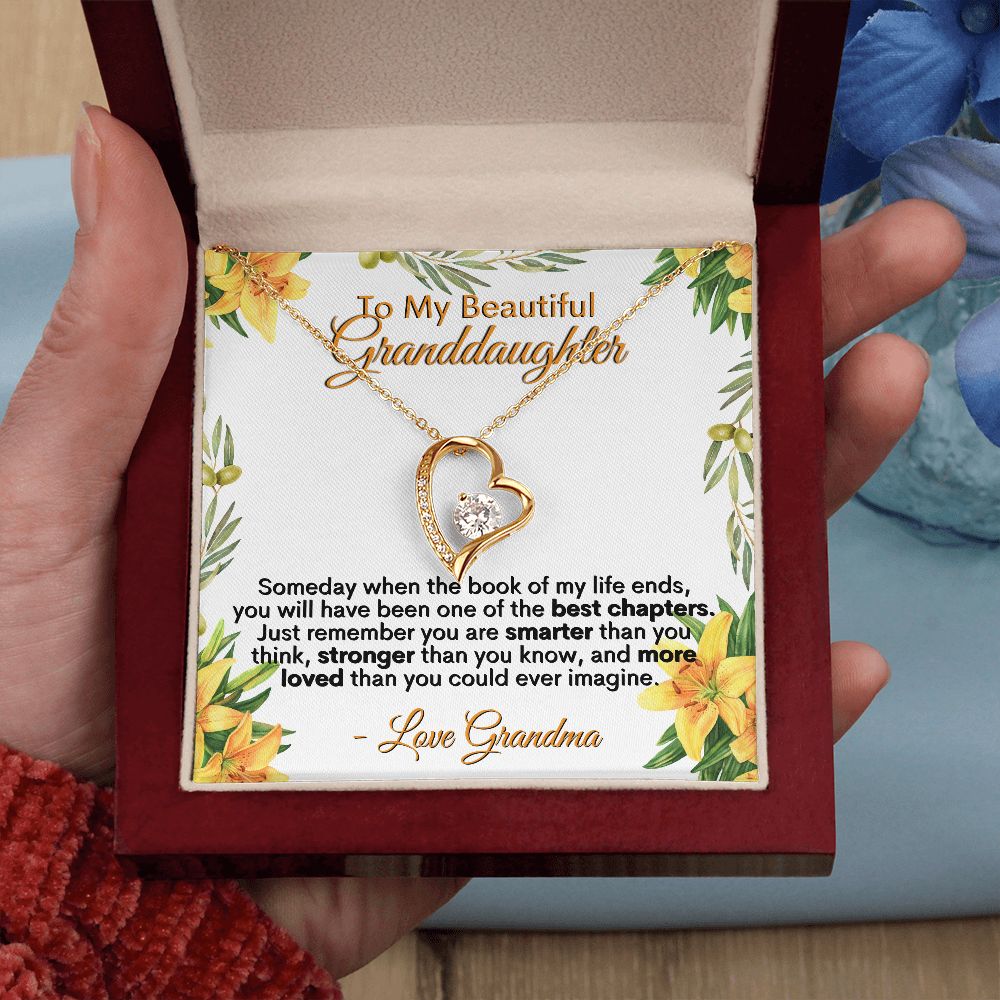 To My Beautiful Granddaughter - Love Grandma - Forever Love Necklace