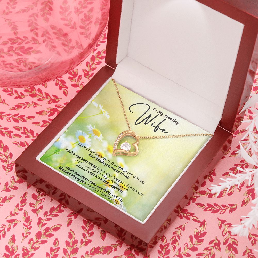 To My Amazing Wife - I Love You More Than Anything - Forever Love Necklace
