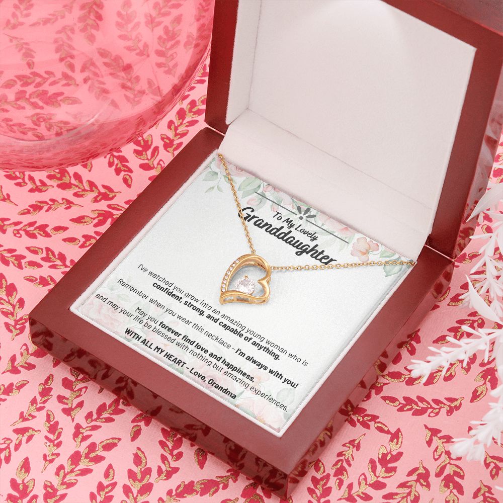To My Lovely Granddaughter - I'm Always With You! - Forever Love Necklace