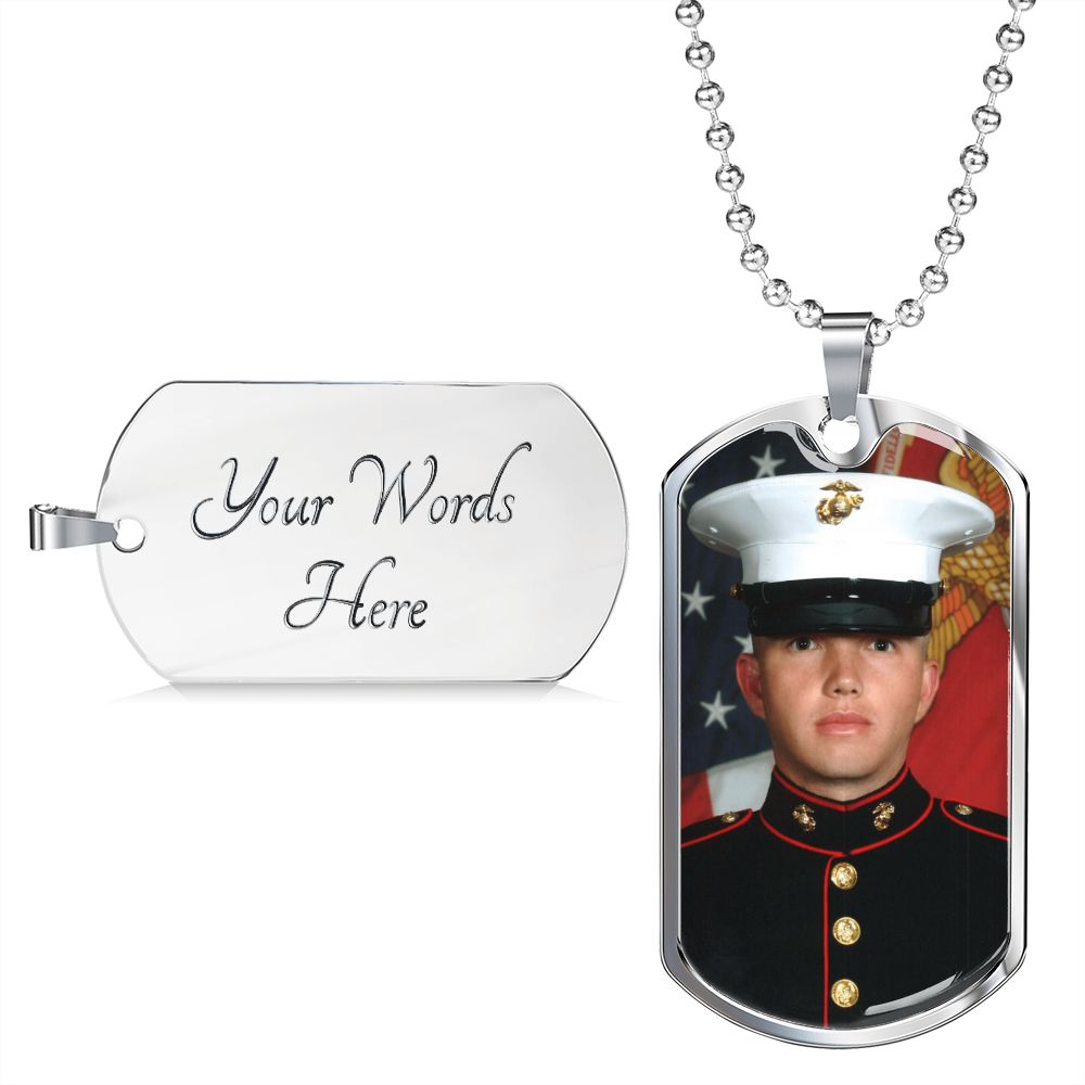 Son, Wherever Life Leads You Know You're Not Alone - Dog Tag / Military Necklace
