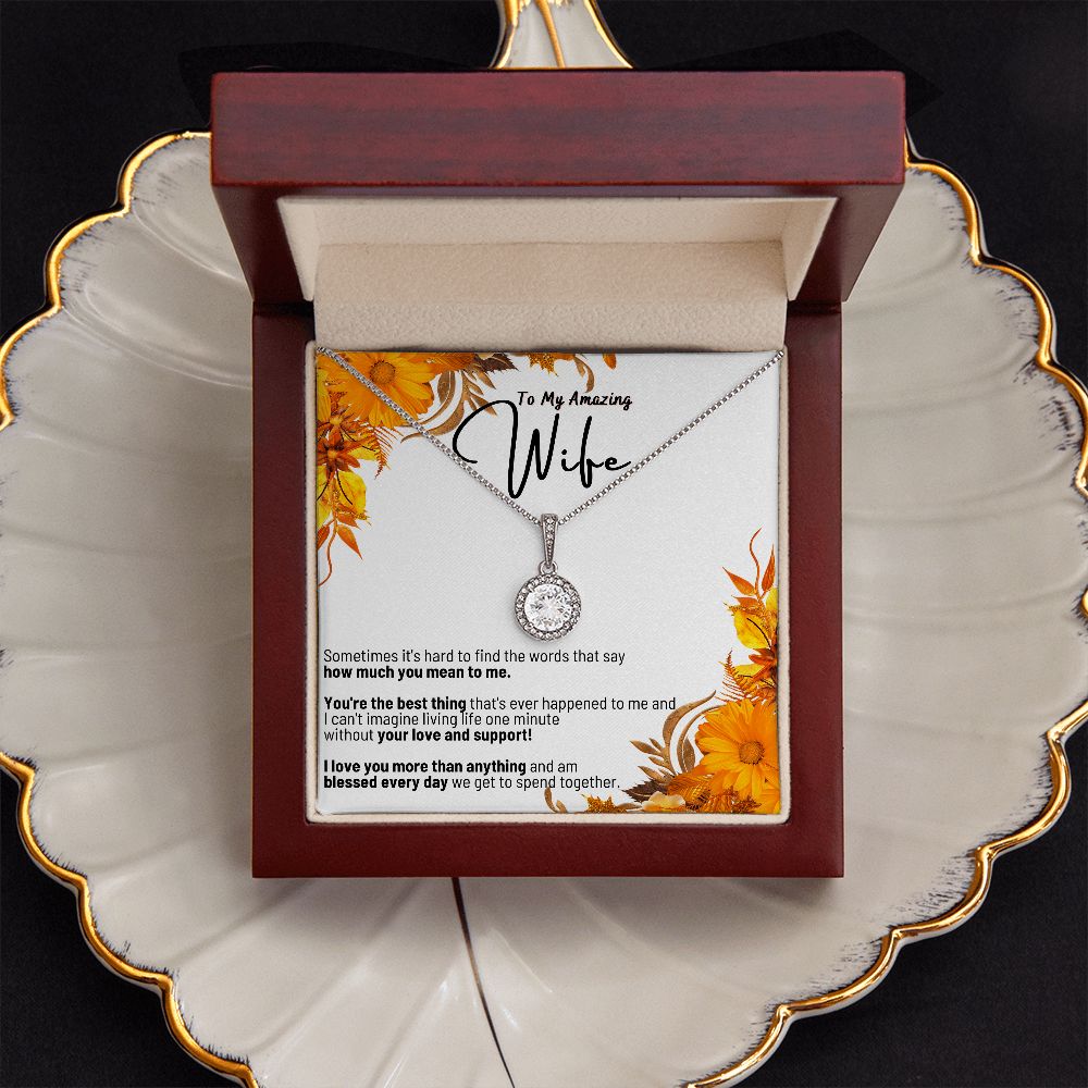 To My Amazing Wife - I Love You More Than Anything - Eternal Hope Necklace