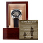 To The Best Dad in The World...Men's Open Work Water Resistant Watch with Genuine Leather Band