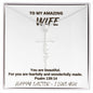 To My Amazing Wife - Happy Easter I Love You - Faith Cross Necklace