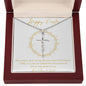 Faith Cross Necklace - Happy Easter - Love Mom & Dad