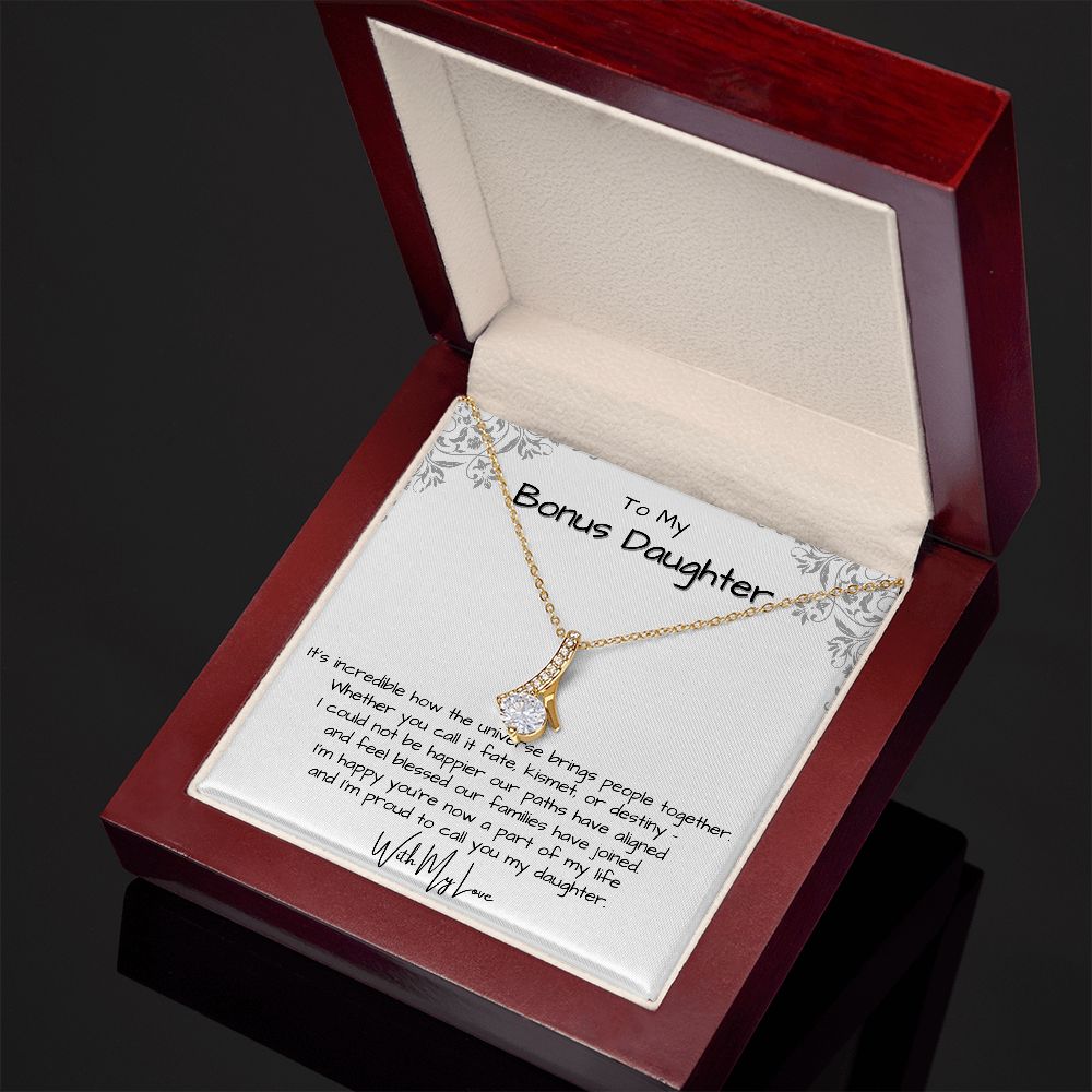 To My Bonus Daughter - I'm Proud To Call You My Daughter - Alluring Beauty Necklace