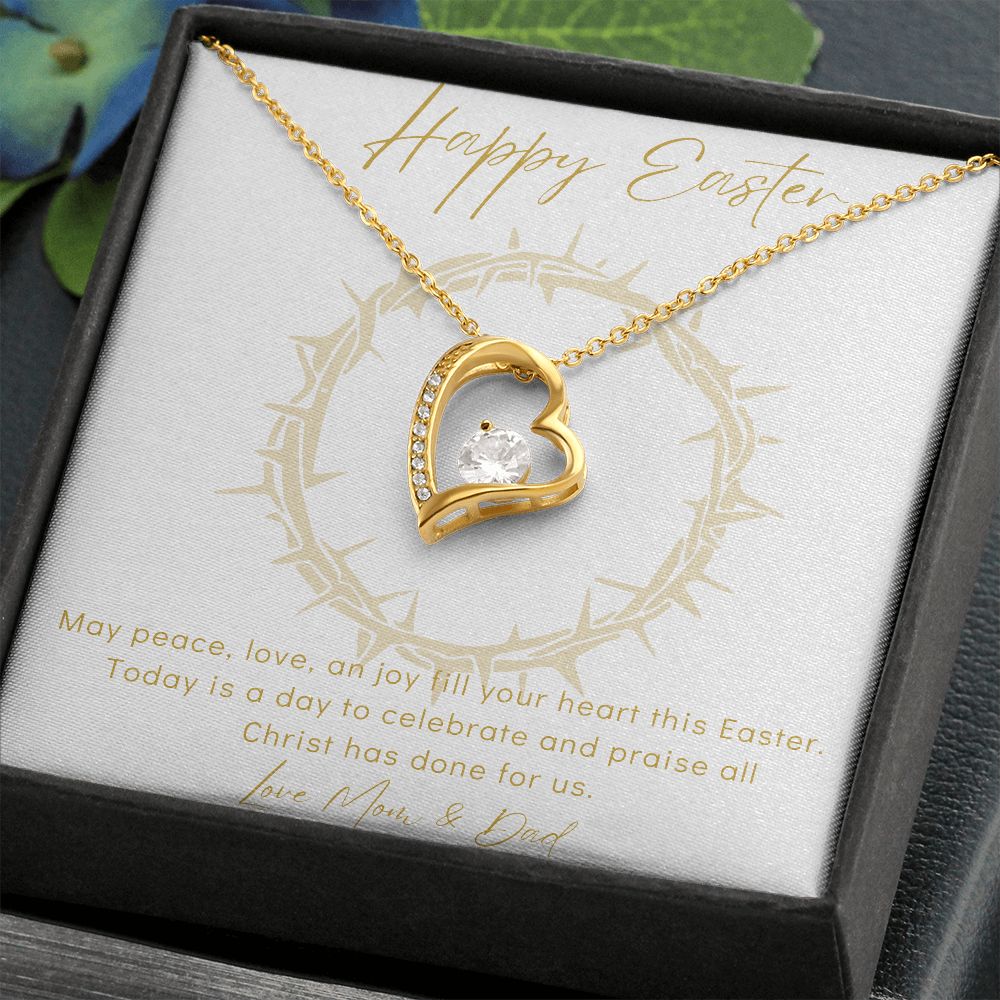 Happy Easter - Forever Love Necklace - Love Mom & Dad