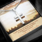 TO Our Amazing Granddaughter - Happy Easter - Stainless Steel Cross - Love Grandma & Grandpa