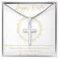 Happy Easter - Stainless Steel Cross - Love Mom & Dad