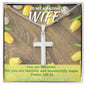 To My Amazing Wife - Happy Easter - Stainless Steel Cross Necklace