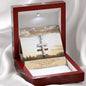 TO Our Amazing Granddaughter - Happy Easter - Stainless Steel Cross - Love Grandma & Grandpa