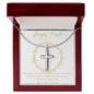 Happy Easter - Stainless Steel Cross - Love Mom & Dad
