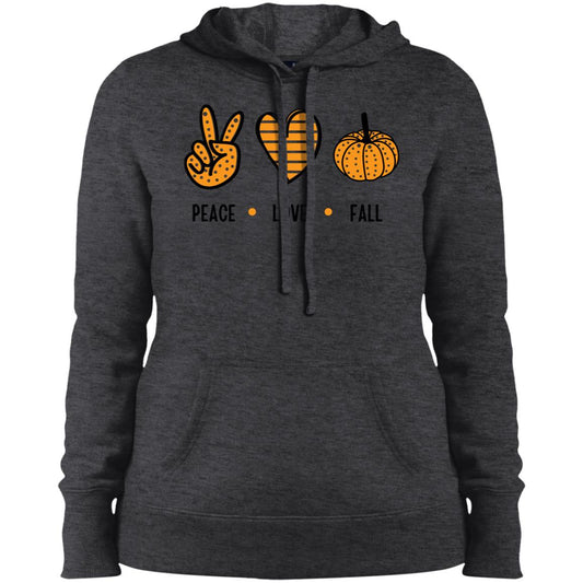 Peace, Love, Fall  T Shirt LST254 Ladies' Pullover Hooded Sweatshirt