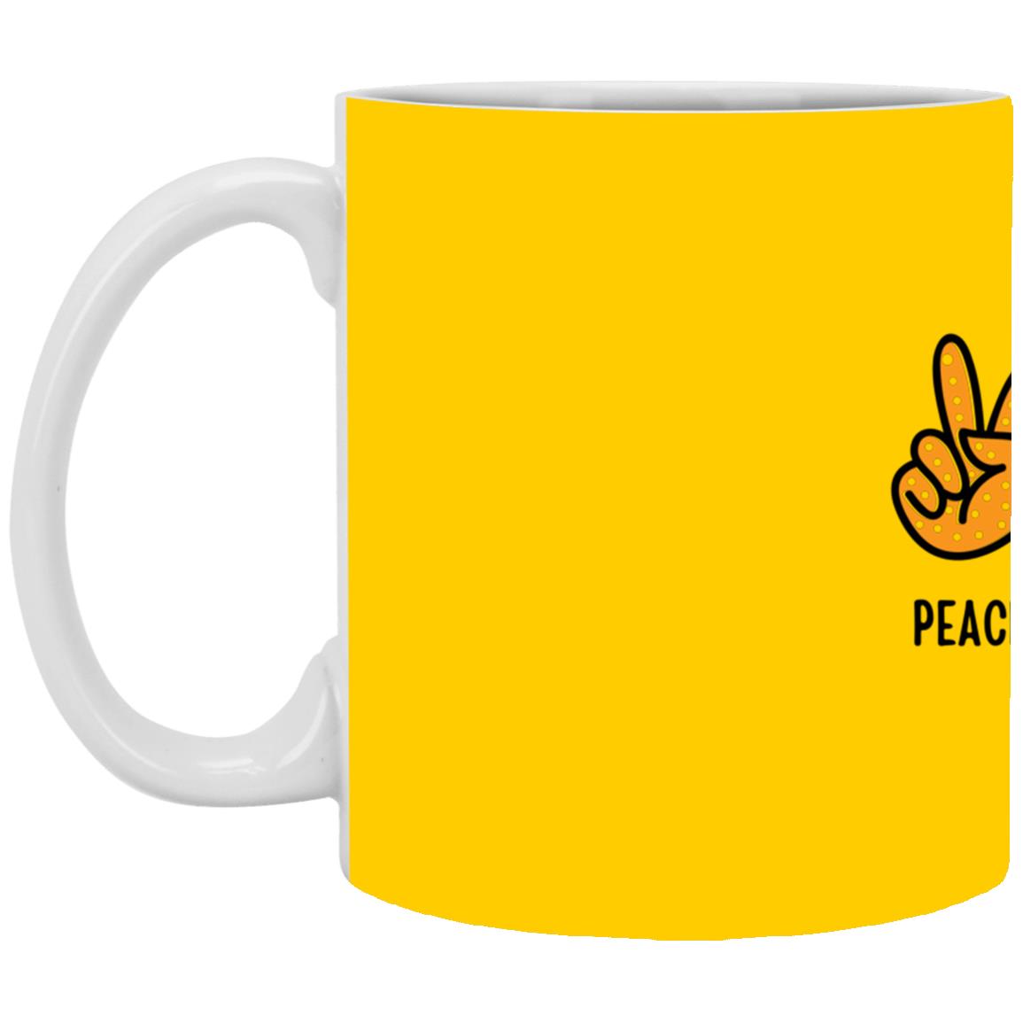 Peace, Love, Fall  T Shirt Peace, Love, Fall White Mug