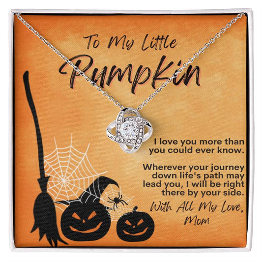 To My Little Pumpkin - Love Knot Necklace - With All My Love Mom