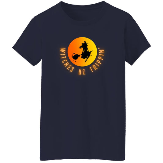 Witches Be Trippin' Ladies' Halloween T-Shirt