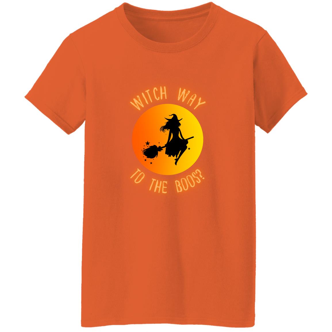 Witch Way to The Boos Witch Way to the Boos? Ladies' Halloween. T-Shirt