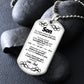 Son - Never Back Down - Love Dad - Military Style Dog Tag Necklace