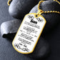 Son - Never Back Down - Love Dad - Military Style Dog Tag Necklace