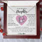 To My Beautiful Daughter - Always Keep Me In Your Heart - Pink Heart - Love Knot Necklace