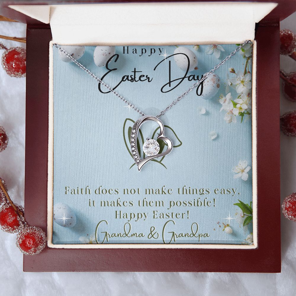 Happy Easter Day - Forever Love Necklace - From Grandma & Grandpa