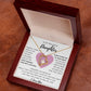To My Beautiful Daughter - Always Keep Me In Your Heart - Pink Heart - Love Knot Necklace