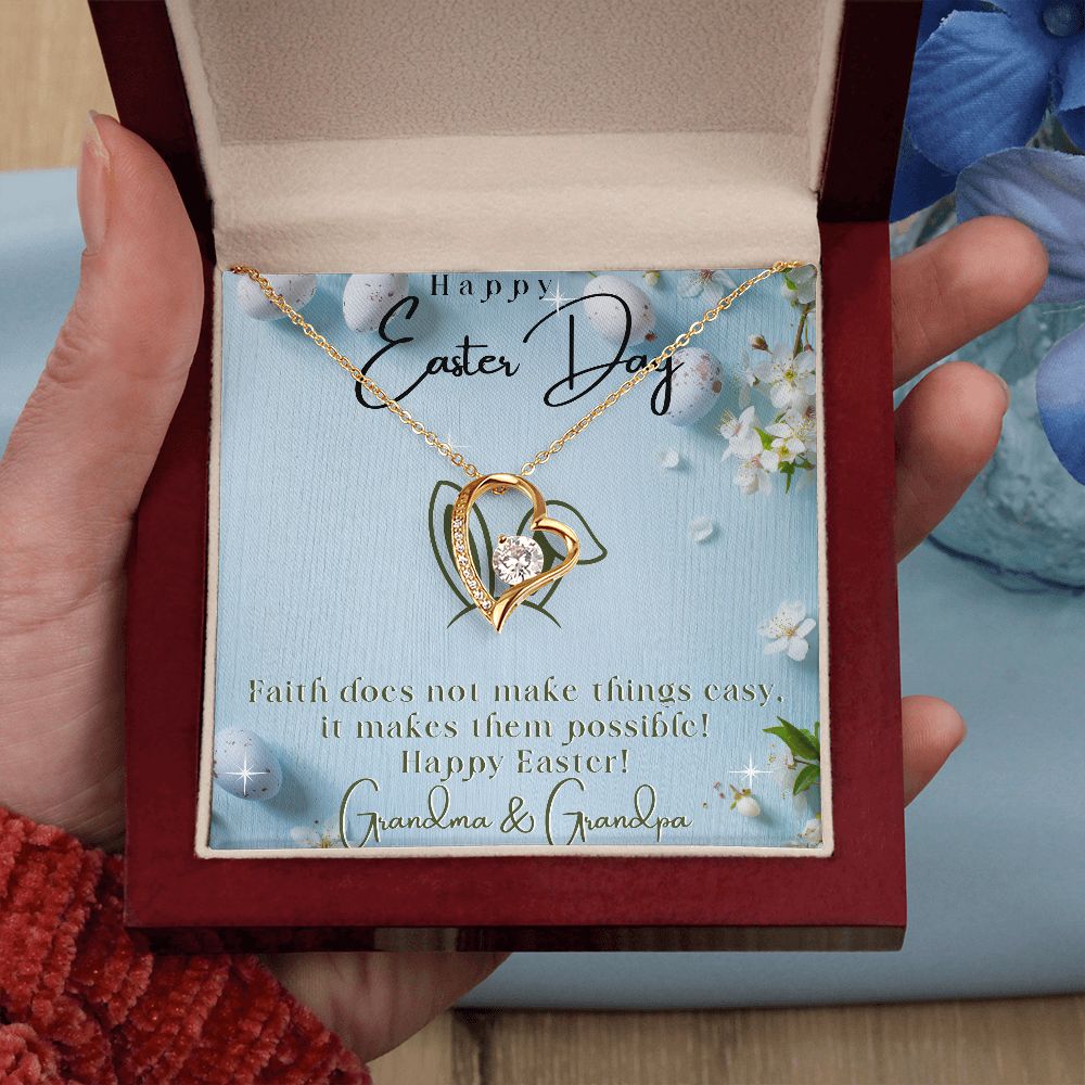 Happy Easter Day - Forever Love Necklace - From Grandma & Grandpa