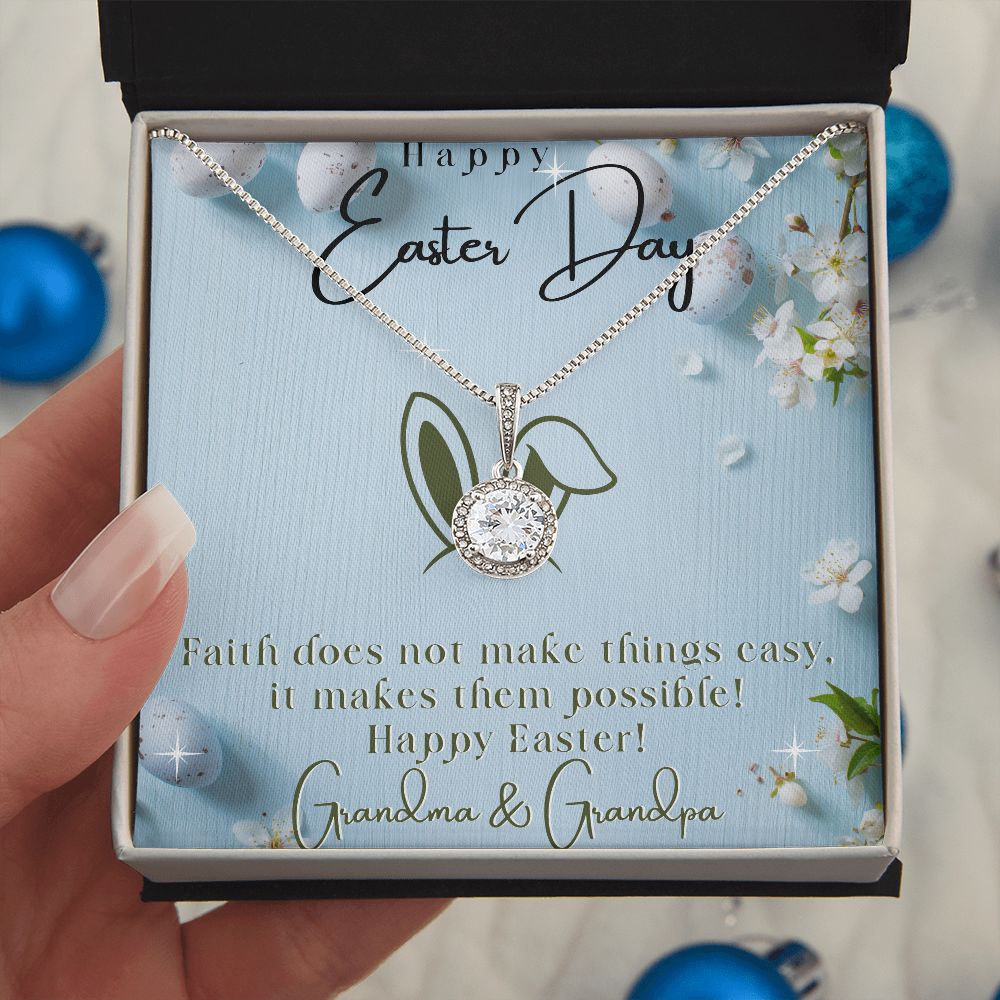 Happy Easter Day - Eternal Hope Necklace - Love Grandma & Grandpa