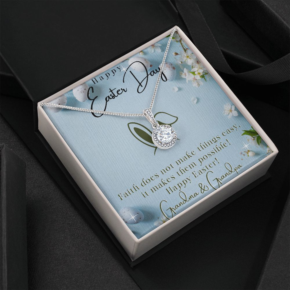 Happy Easter Day - Eternal Hope Necklace - Love Grandma & Grandpa