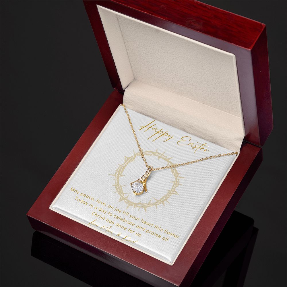 Alluring Beauty Necklace - Happy Easter - Love Mom & Dad
