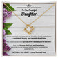 To Our Beautiful Daughter - With All Our Heart Love Mom and Dad - Love Knot Necklace