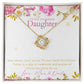 To Our Incredible Daughter - Happy Easter - Love Knot Necklace - Love Mom & Dad