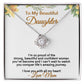 To My Beautiful Daughter - I Love You With All My Heart - Love Mom - Love Knot Necklace
