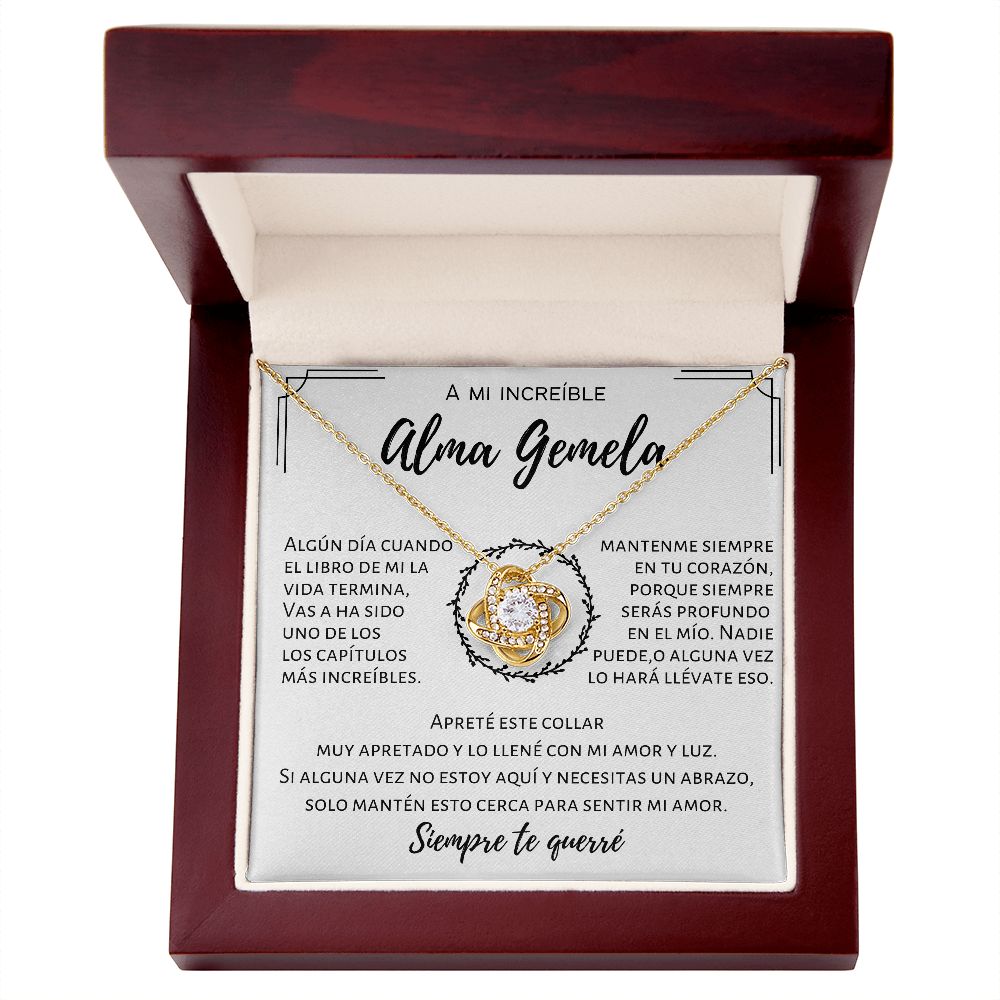 A Mi Increible Alma Gemela - Siempre Te Guerre - Love Knot Necklace