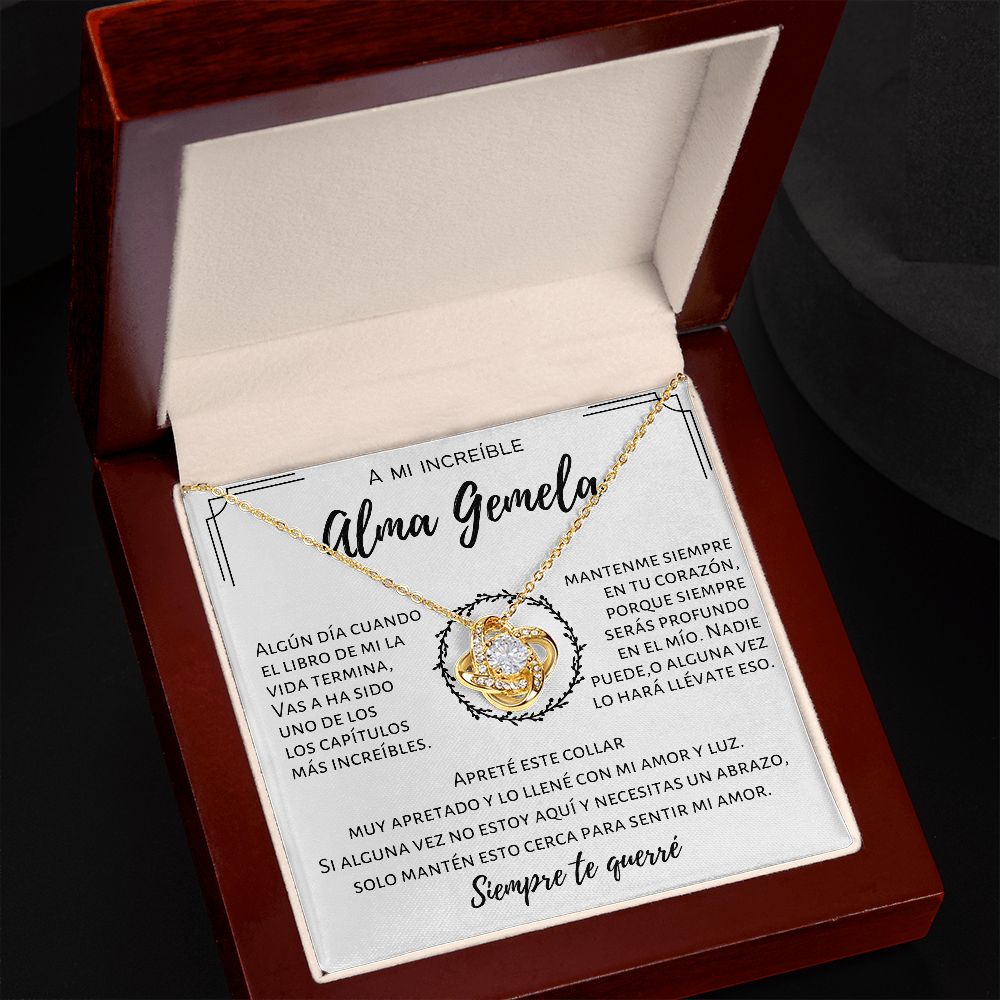 A Mi Increible Alma Gemela - Siempre Te Guerre - Love Knot Necklace