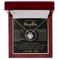 To My Beautiful Daughter - Always Keep In Your Heart - Love Knot Necklace From Dad