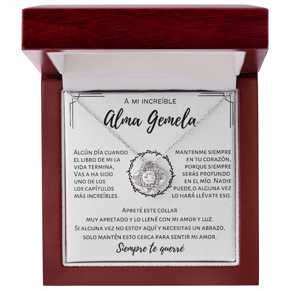 A Mi Increible Alma Gemela - Siempre Te Guerre - Love Knot Necklace