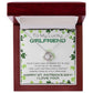 To My Lucky Girlfriend - Shamrock Love Knot Necklace - Happy St. Patrick's Day