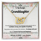 To My Beautiful Granddaughter - Forever Find Love and Happiness - Interlocking Hearts Necklace
