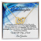 To My Beautiful Granddaughter - With All My Heart, Love Grandma - Interlocking Hearts Necklace